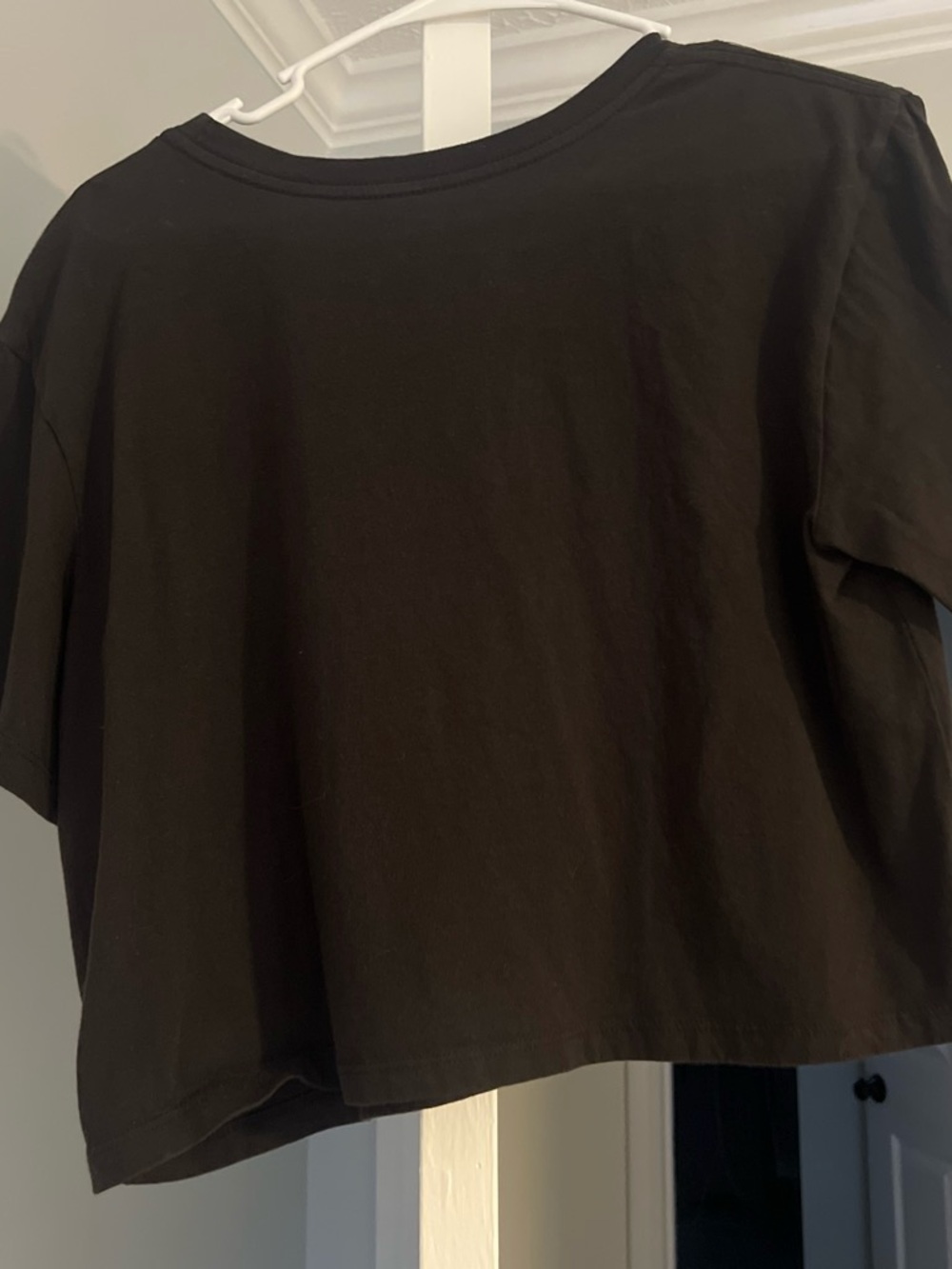 Vans Black Crop Tee with Pink Logo and Skull Graphic - Picture 3 of 3